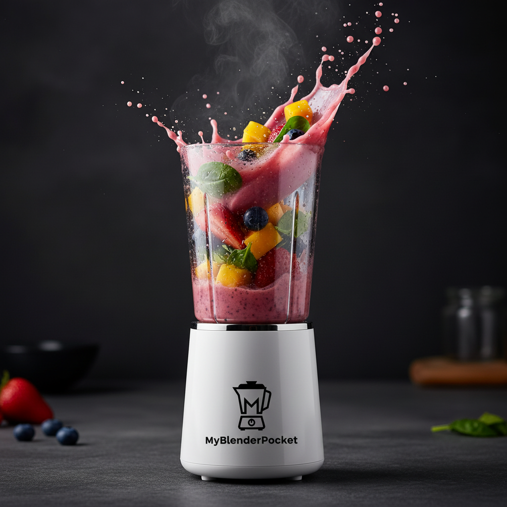 PocketV1 blender smoothie action shot