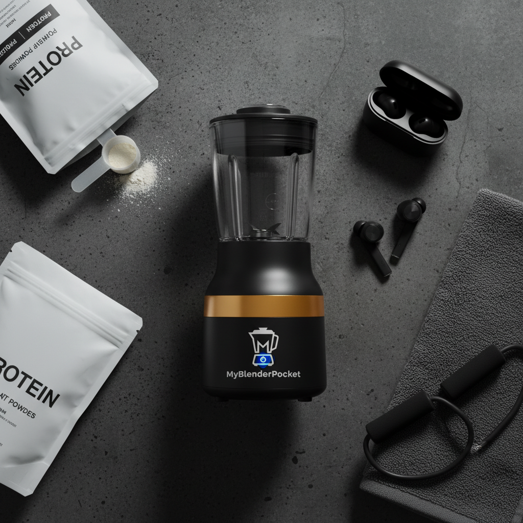 PocketV3 blender pro flat lay fitness avec logo
